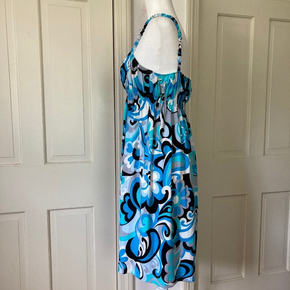 Bold Floral Print Empire Waist Dress - Picture 3 of 5